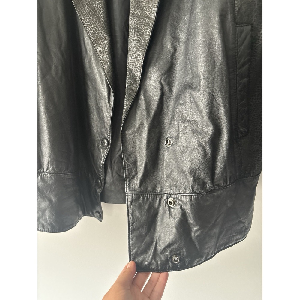 Vintage Wilson's Suede & Leather Oversized Biker Bomber Jacket‎ 80s/90s Sz Large - Picture 3 of 14